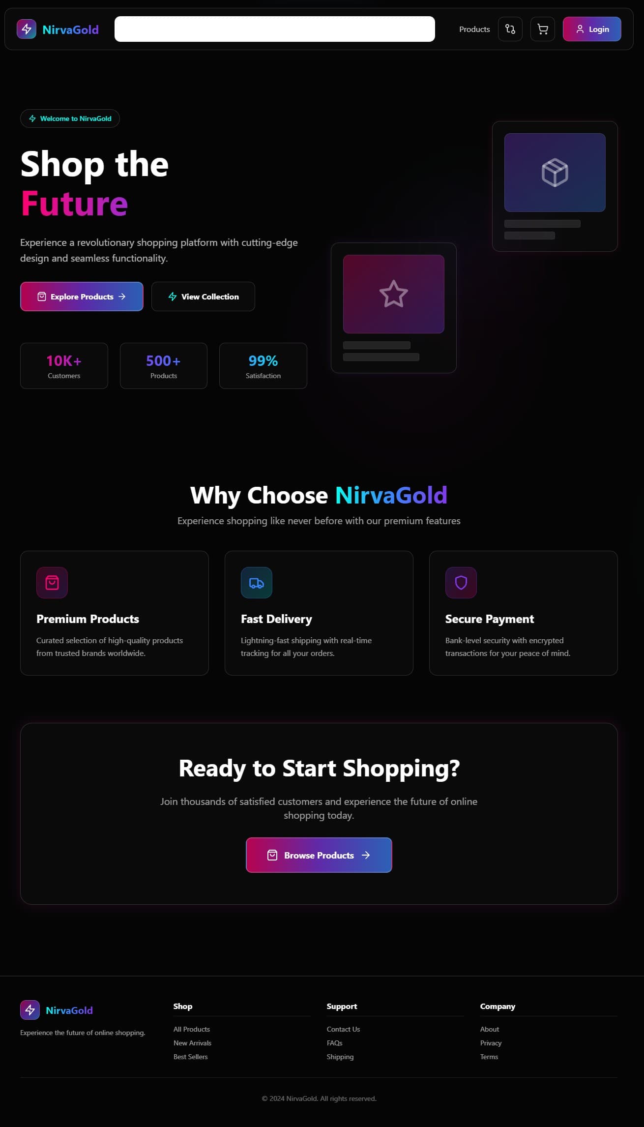 NirvaGold E-Commerce thumbnail
